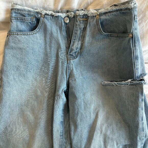 Out Too Late Mid Rise Straight Leg Jeans Vintage Mid Blue - Read description - Picture 4 of 5